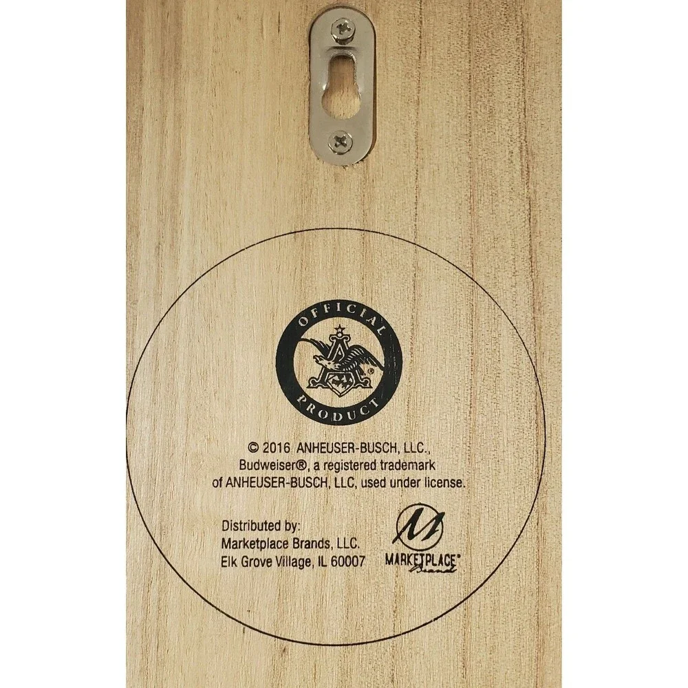 Budweiser Clydesdales Wall Sign With Horseshoe Beer Bottle Opener Anheuser-Busch